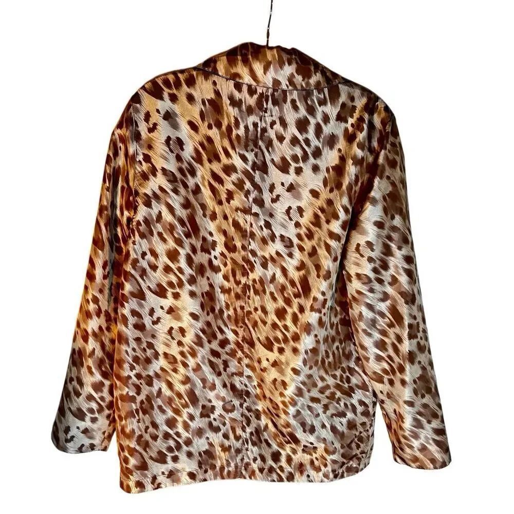 Pak A Jak Reversible Womens Travel Packable Jacket Black/Animal Print Size Small